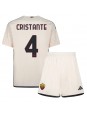 AS Roma Bryan Cristante #4 Venkovní dres pro děti 2023-24 Krátký Rukáv (+ trenýrky)